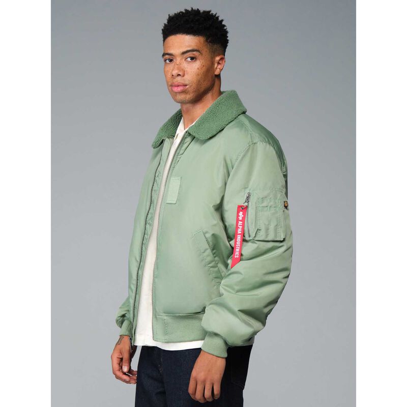 Alpha Industries MA-1 Hooded Relaxed Fit Flight Jacket (Oxford Logo) image number 3